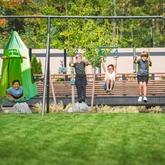 TitanMax Swing Set With Saucer Green Tent Swing