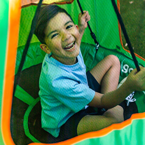 TitanFlex Swing Set with Saucer Green Tent Swing