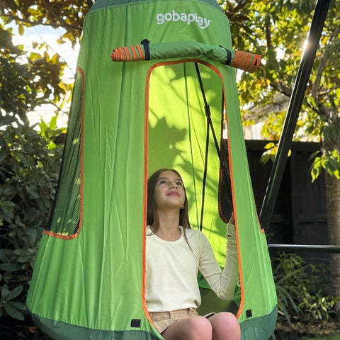TitanFlex Swing Set with Saucer Green Tent Swing