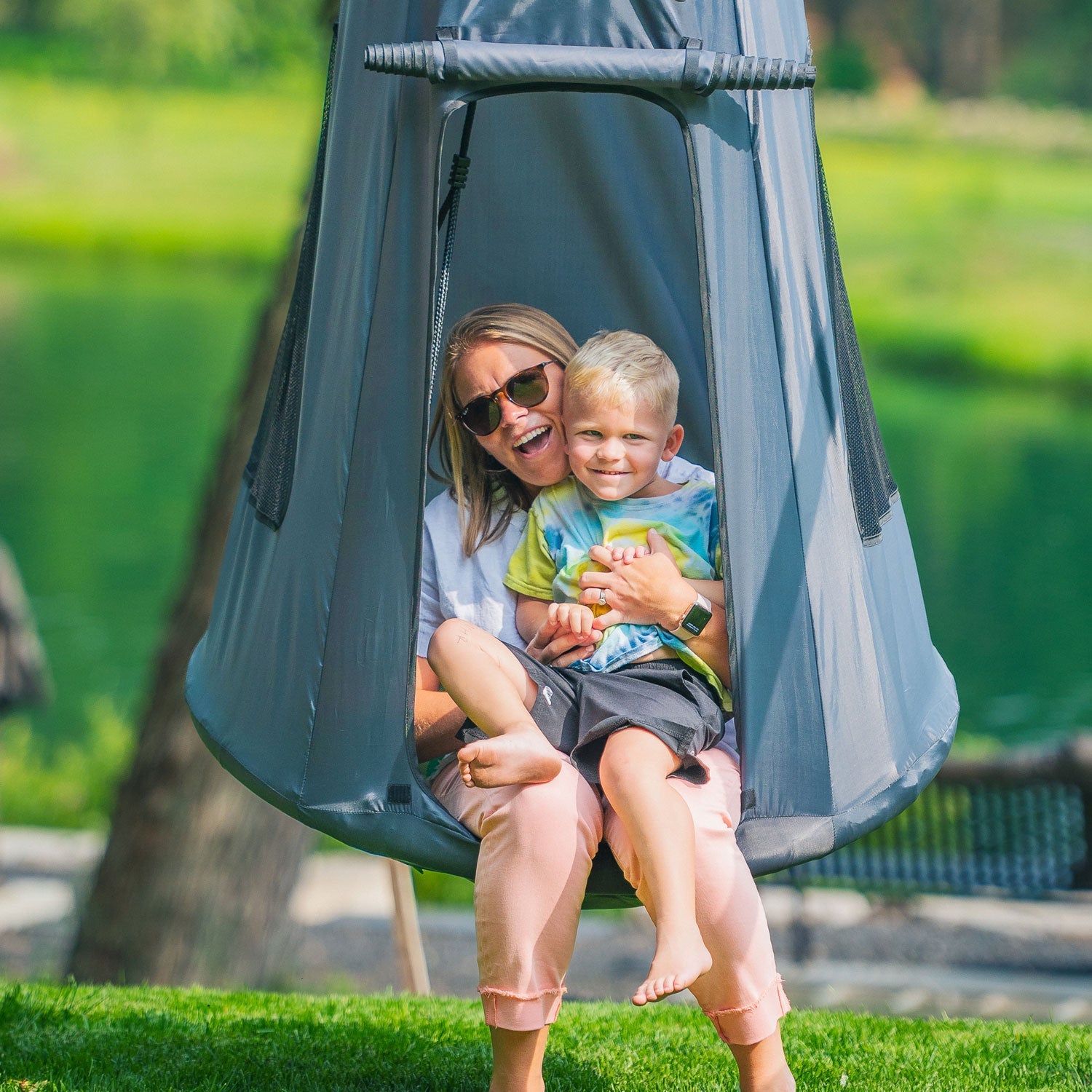 FlyMax Saucer Tree Swing With Tent – gobaplay CA